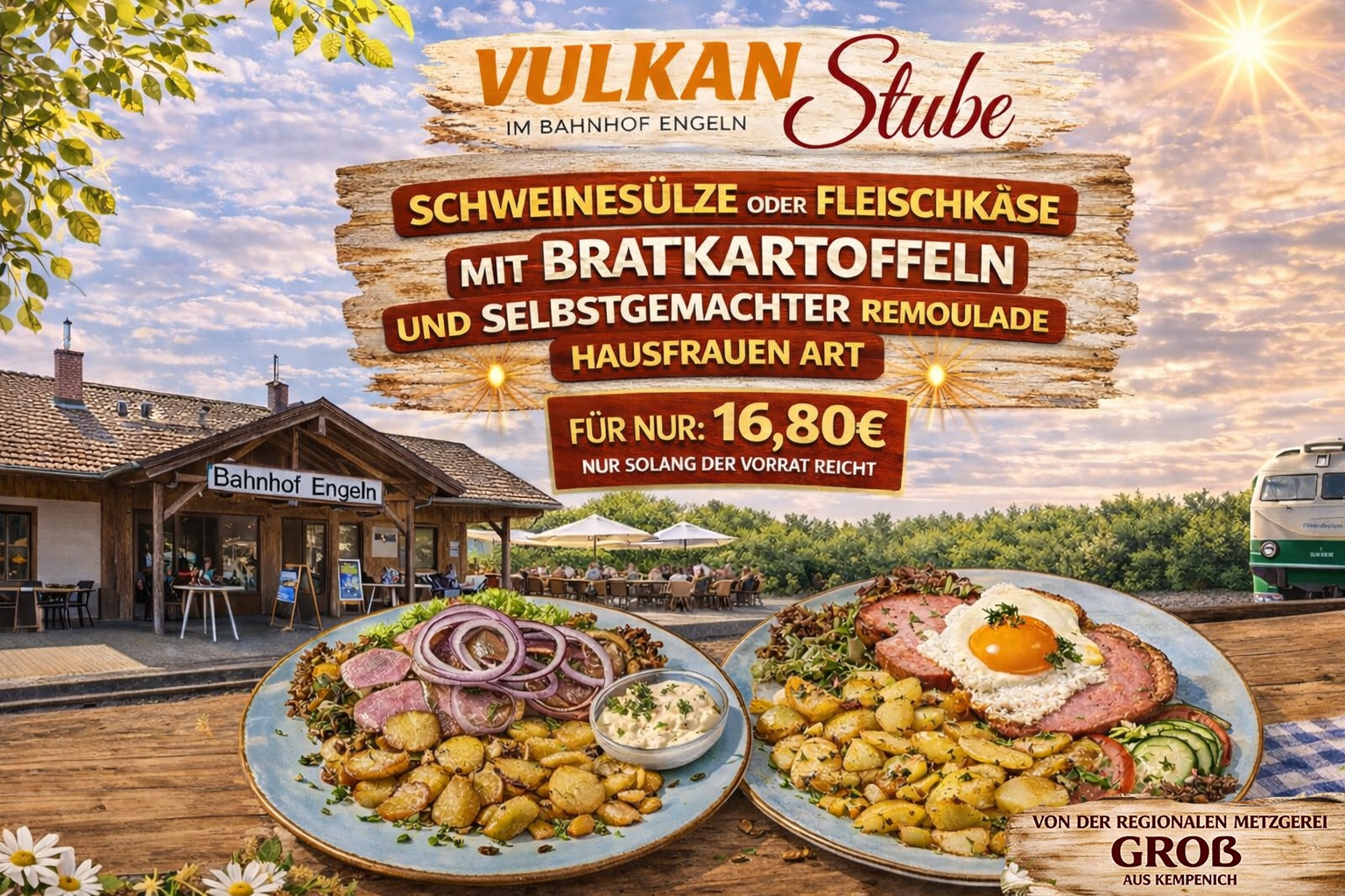 Vulkanstube im Bahnhof Engeln